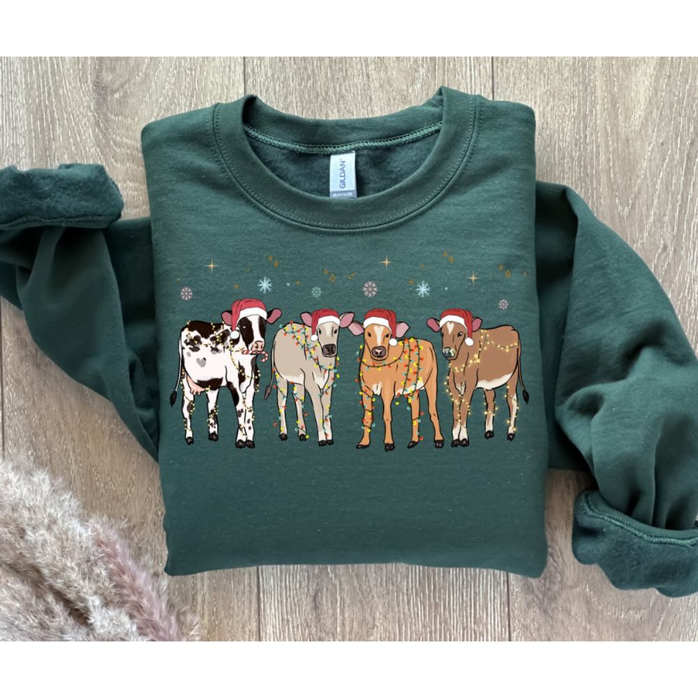 Cow Christmas sweatshirt